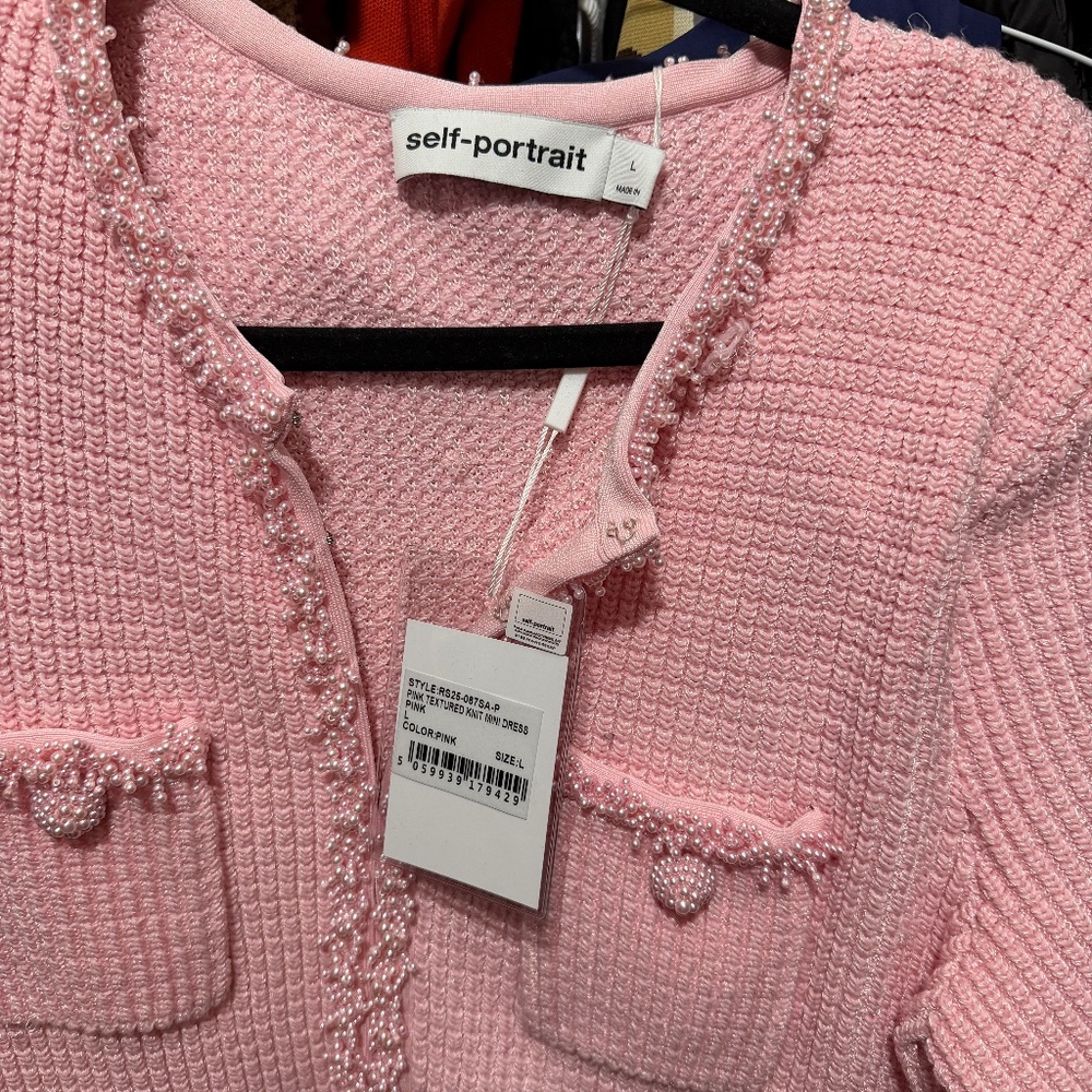 Pink knitted dress